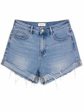 PacSun‎ Womens S Distressed Light Wash High Rise Denim Jean Shorts
